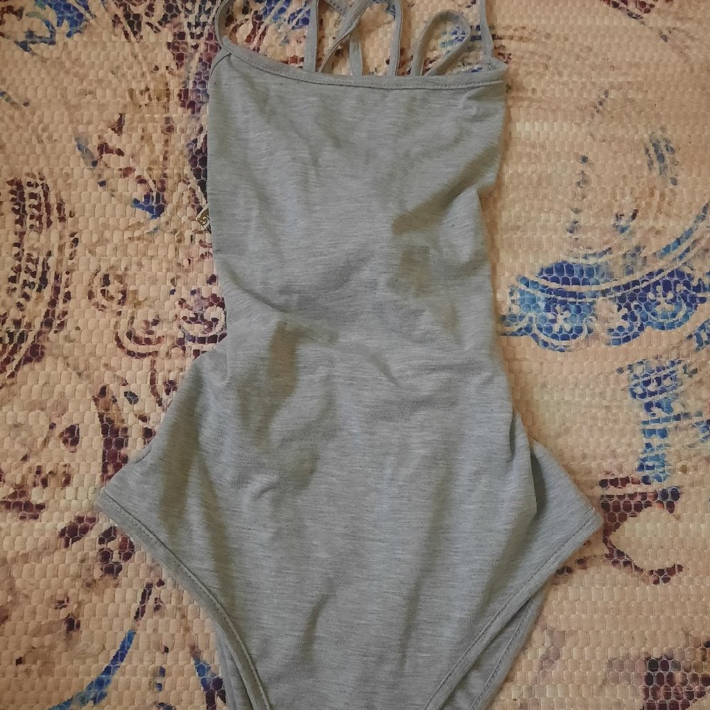 Grey scrappy bodysuit